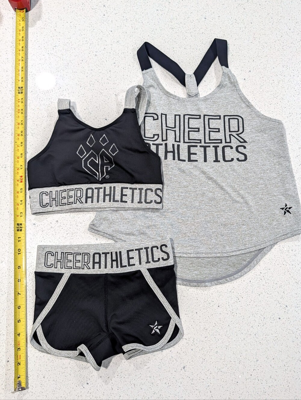 Real REBEL CA Cheer CALI ATHLETICS ALLSTAR Uniform YM Cheerleading Set ALL-STAR